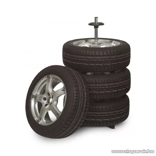 MNC Nagy teherbírású fém keréktartó, felnitároló, abroncstároló állvány, 75 x 75 x 102 cm, max 70 kg (55778)