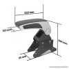 MNC 55798B Univerzális autós könyöklő tárolórekesszel, fekete  - ezüst