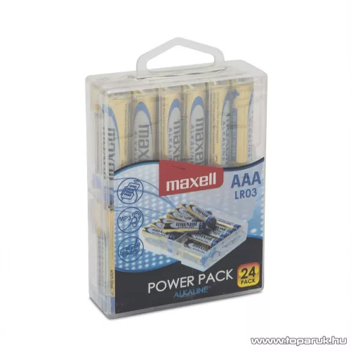 Maxell 18721P Power Pack Mikro ceruza elem, 1,5V, (AAA, LR3 méret), 24 db / csomag