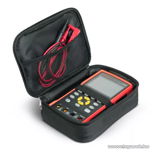 Maxwell 25360 Akkumulátoros kézi oszcilloszkóp, 3.5" színes LCD kijelzővel (AC/DC, 400V, 40MHz, 2 csatorna, 8K/4K)
