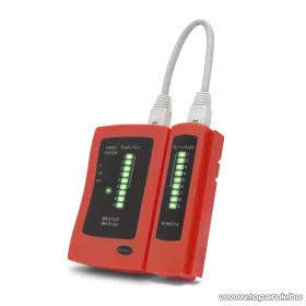   Maxwell MX-25 340 Kábeltesztelő műszer + hordtáska, RJ11, RJ12, RJ45 típusú csatlakozókhoz (25340)