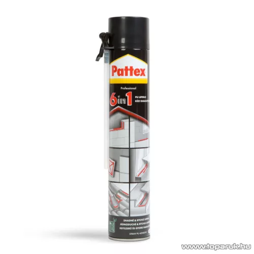 Pattex H2763962 Egykomponensű, gazdaságos és univerzális 6 az 1-ben kézi ragasztóhab, purhab, 750 ml