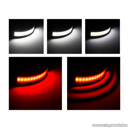 Phenom 18583 Akkus fejlámpa gesztusvezérléssel, piros / fehér COB LED-del, 800 mAh akkumulátorral, IP54 