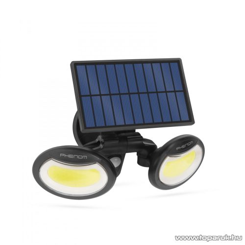 Phenom 55283 Mozgásérzékelős napelemes szolár reflektor, forgatható fejjel, 2 COB LED-del