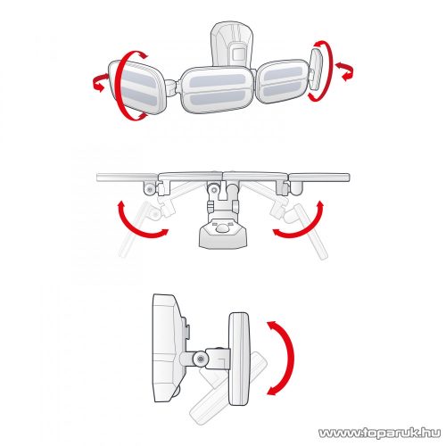 Phenom 55285 Mozgásérzékelős napelemes szolár reflektor, kábeles szolár egységgel, 8 COB LED-del