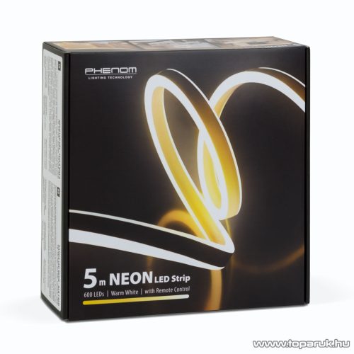 Phenom 55863 NEON LED szalag melegfehér világítással + távirányító, 220-240V (2835 SMD - 120 LED/m - 6 W/m), 5 méter hosszú