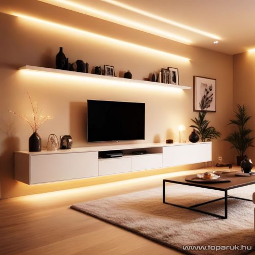 Phenom 55863 NEON LED szalag melegfehér világítással + távirányító, 220-240V (2835 SMD - 120 LED/m - 6 W/m), 5 méter hosszú