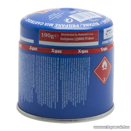 PROVIDUS Bután kiszúrható gázpalack, 190 g (17280S) - megszűnt termék: 2016. január