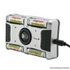 VANSON Akkumulátor gyorstöltő 4 x AA/AAA - Ni-MH típusokhoz + 4 db 2700 mAh AA Ni-MH akkumulátor (18917V)