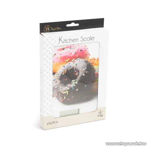 Vog & Arths 57267G Konyhai mérleg, 5 kg méréshatárig, fánk design