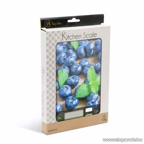 Vog & Arths 57268D Konyhai mérleg, 5 kg méréshatárig, áfonya design