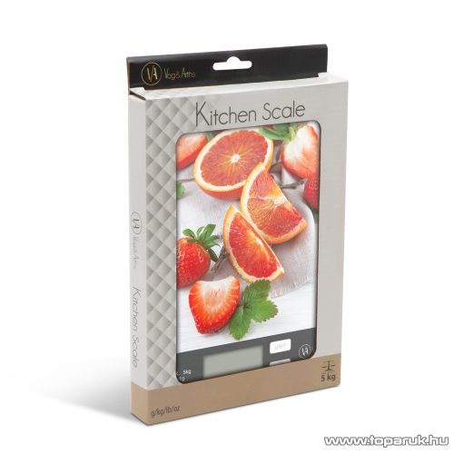 Vog & Arths 57268F Konyhai mérleg, 5 kg méréshatárig, eper és grapefruit design