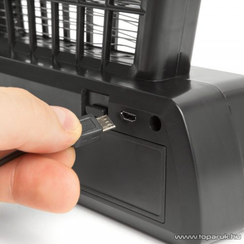 Garden of edeN 55668 Asztali UV rovarcsapda, akkumulátoros és USB-s kivitel, akasztható hordozófüllel, fekete