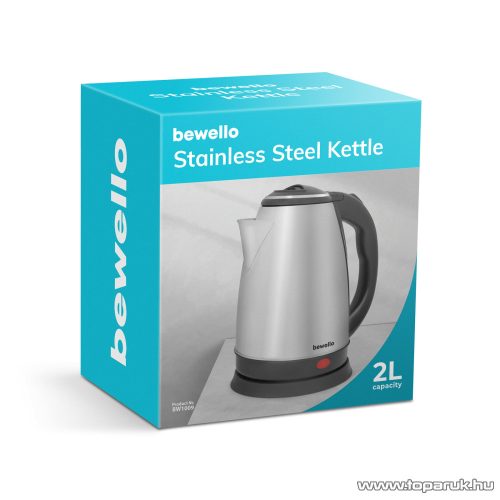 bewello BW1009 INOX Rozsdamentes acél vízforraló, 2 literes, 2000 W 