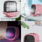  bewello BW2009PK Hordozható USB-s mini léghűtő és párásító ventilátor, beépített színes LED hangulatvilágítással, rózsaszín