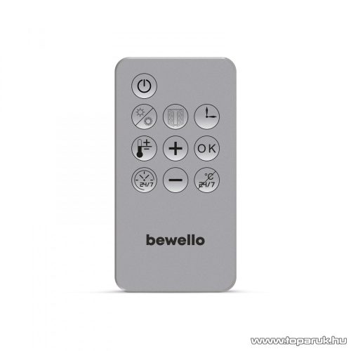 bewello BW2026 LCD PTC Fali ventilátoros fűtőtest LCD kijelzővel, távirányítóval, 2000 W