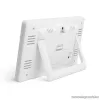 bewello BW2070 Digitális hőmérő és ébresztőóra, kültéri / beltéri érzékelővel, USB-s / elemes működés, fehér