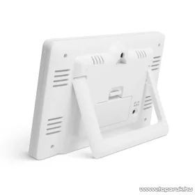   bewello BW2070 Digitális hőmérő és ébresztőóra, kültéri / beltéri érzékelővel, USB-s / elemes működés, fehér