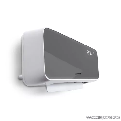 Bewello BW2103C Smart digitális fali okos hősugárzó / fűtőventilátor / fűtőtest LED kijelzővel, távirányítóval, szürke, 2000W