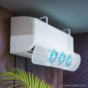   bewello BW4010 NC25 Univerzális légterelő 3 db ventilátorral, műanyag (klímához), 55-88 cm szélességig, fehér