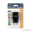 delight USB Hálózati adapter, töltő, 2 db 2.4 A USB aljzattal, fekete (55045-2BK NC24)