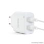   delight USB Hálózati adapter, töltő, 2 db 2.4A USB aljzattal, fehér (55045-2WH NC24)