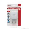 delight USB Hálózati adapter, töltő, 2 db USB aljzattal, fehér (55045-2WH)