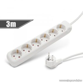   delight 6-os hálózati elosztó gyermekzárral, 250V, 10/16A, 3 m (20211)