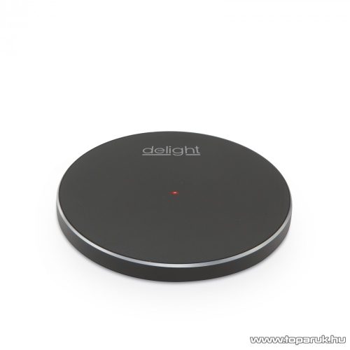 delight 55160BK Vezeték nélküli töltőállomás, szupervékony, fekete, 1,5 A