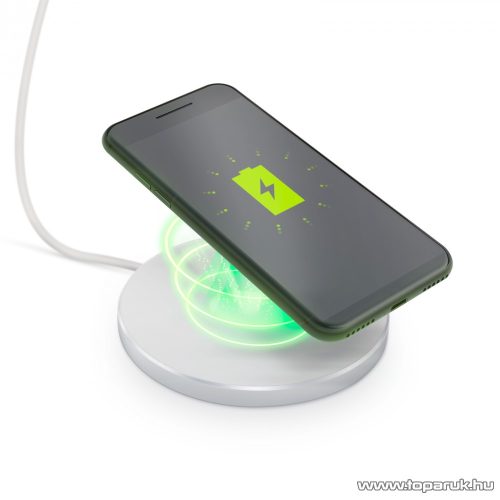 delight 55160WH Vezeték nélküli töltőállomás, szupervékony, fekete, 1,5 A