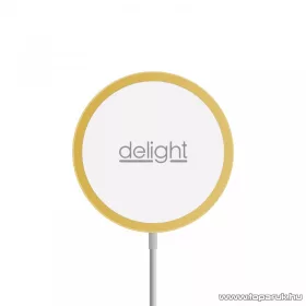   delight 55164B Mágneses vezeték nélküli töltőpad, Type-C, arany
