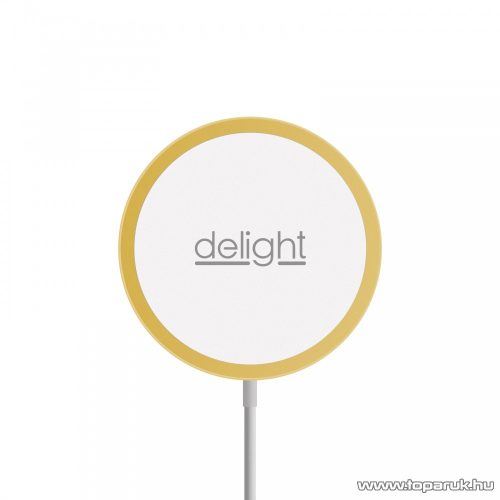 delight 55164B Mágneses vezeték nélküli töltőpad, Type-C, arany