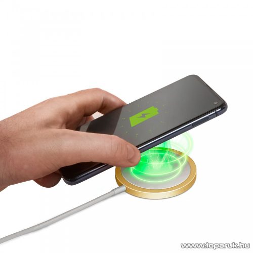 delight 55164B Mágneses vezeték nélküli töltőpad, Type-C, arany