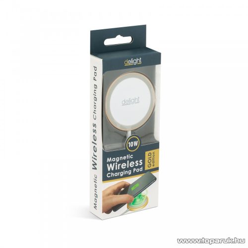 delight 55164B Mágneses vezeték nélküli töltőpad, Type-C, arany