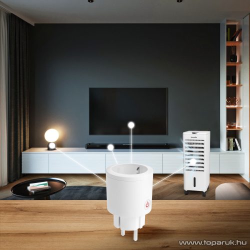 delight 55359B Smart okos konnektor fogyasztásmérővel (Amazon Alexa, Google Home, Siri, IFTTT kompatibilitás)