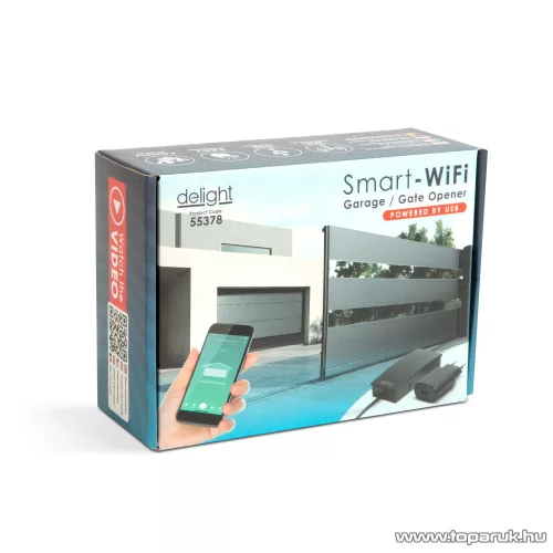 delight 55378 Smart Wi-Fi-s garázsnyitó szett, USB-s nyitásérzékelővel