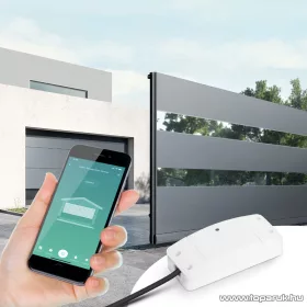   delight 55379 Smart Wi-Fi-s garázsnyitó szett nyitásérzékelővel, 230V