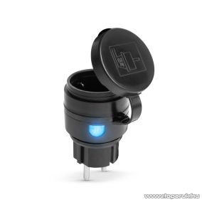   delight 55380 Kültéri Smart Wi-Fi-s konnektor dugalj, okos időkapcsoló (kapcsolóóra), IPX4, fekete, 2300 W