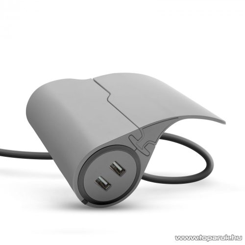 delight Ülőgarnitúra hosszabbító + USB csatlakozó, szürke (20460)