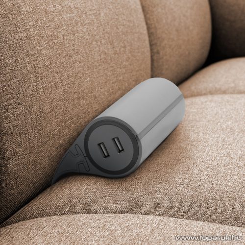 delight Ülőgarnitúra hosszabbító + USB csatlakozó, szürke (20460)