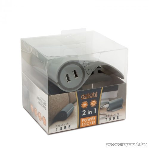 delight Ülőgarnitúra hosszabbító + USB csatlakozó, szürke (20460)