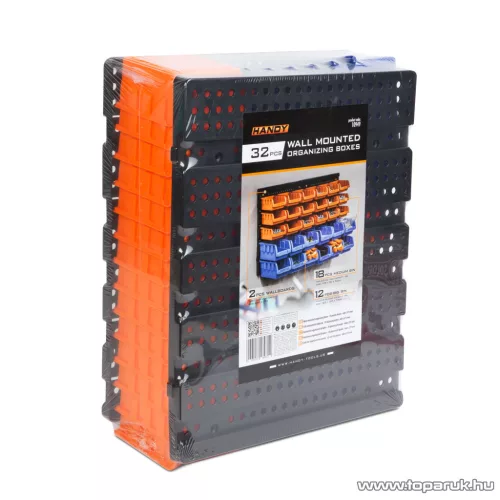 Handy 10949 Fali rendszerező dobozok, 30 db műanyag doboz, 640 x 375 x 175 mm