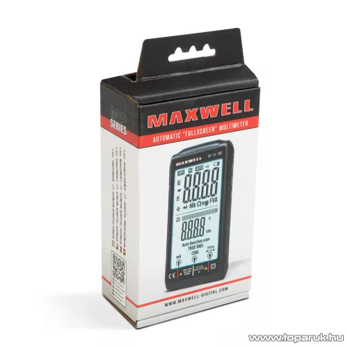 Maxwell MP 25 702 Automata FullScreen akkumulátoros multiméter, 4,2"-os kijelzővel, munkalámpával, Type-C USB töltőcsatlakozóval (25702)