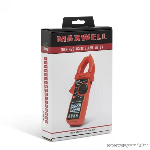 Maxwell MC-25 612 Digitális lakatfogó multiméter True RMS AC/DC funkcióval + hordtáska (25612)