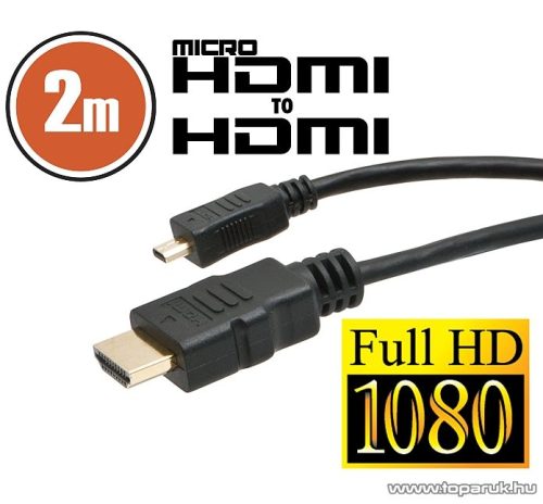 neXus Micro HDMI kábel aranyozott csatlakozóval, 2 m (20317)