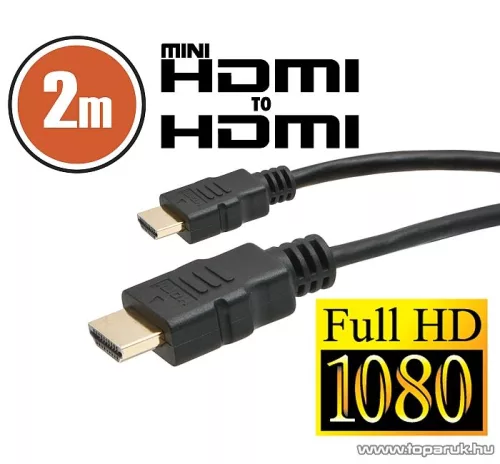 neXus Mini HDMI kábel aranyozott csatlakozóval, 2 m (20318)