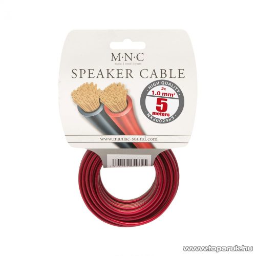 MNC Hangszórókábel 2 x 1,0 mm2, hosszúsága 5 m (NX20024x5)