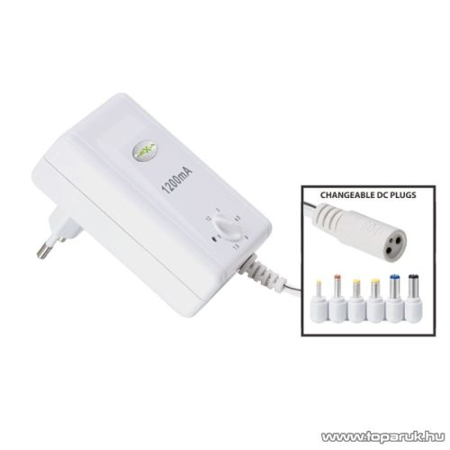 neXus Kapcsolóüzemű adapter, változtatható feszültségű, 3V - 12V DC, 1200mA (55020) - megszűnt termék: 2017. február