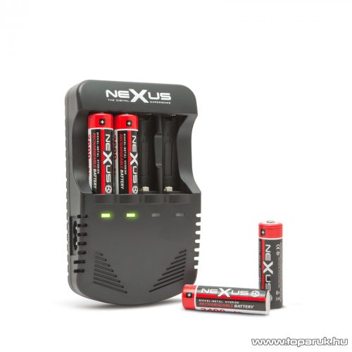 neXus 18941 Akkumulátortöltő, DC 1.48 V, 350 mA (4 db AA / AAA méretű akkumulátorok töltésére)
