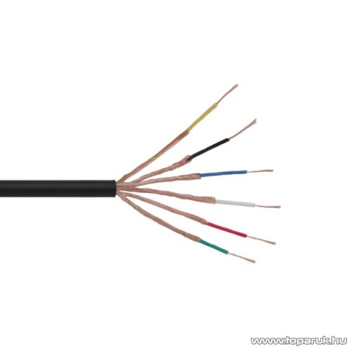Árnyékolt vezeték, 6 x (8 x 0,1 mm2), 100 m/papírdob (20009)